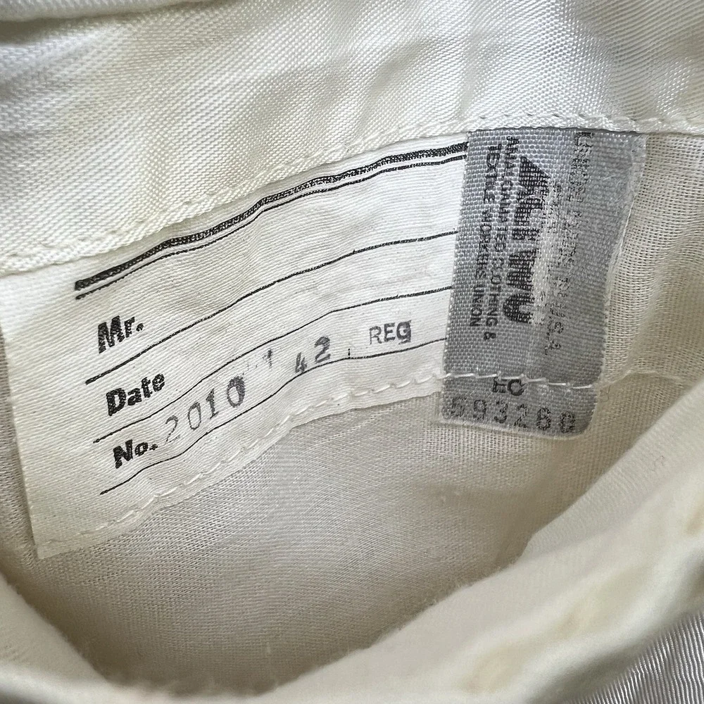 Vintage Polo Ralph Lauren Saks Fifth Avenue Ivory Pinstripe Blazer 42R USA